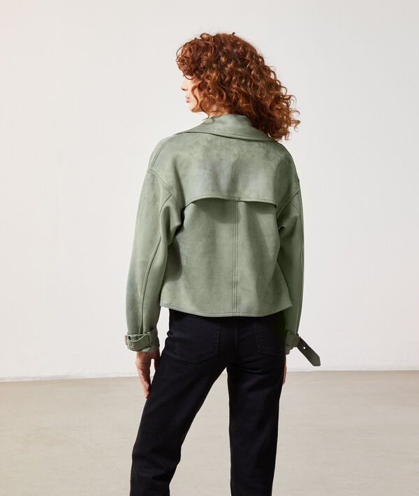 Biker jacket in a suede look Biker jacket in a suede look