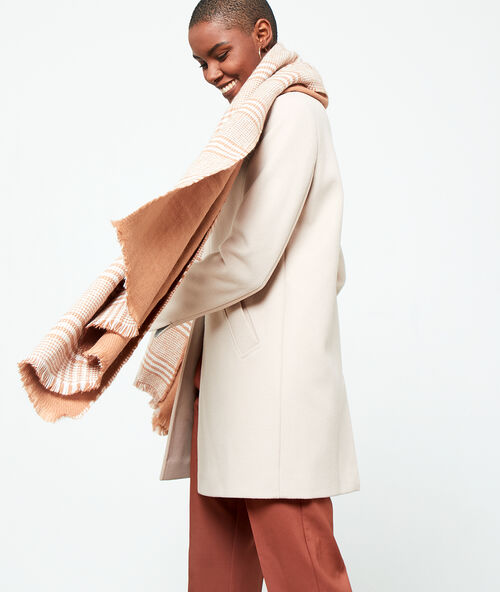 &Eacute;charpe plaid &agrave; carreaux mastic.