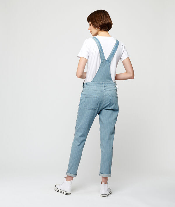 Denim dungaree in stripe Denim dungaree in stripe