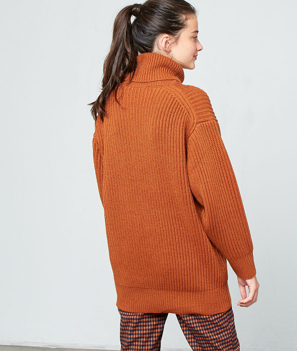 Turtleneck jumper in maxi knit Turtleneck jumper in maxi knit