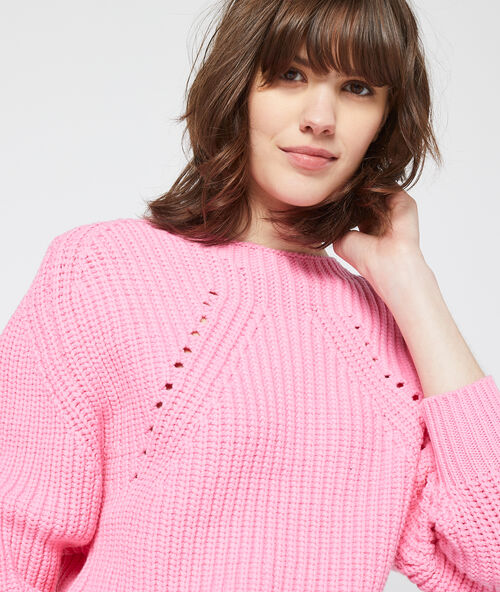 Large knit jumper light pink.