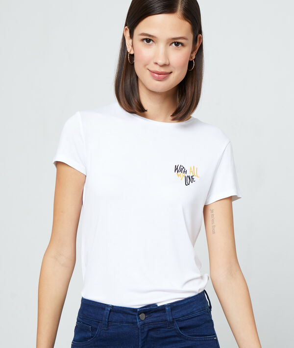 "with all my love" broderie T-shirt "with all my love" broderie T-shirt