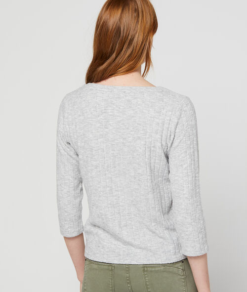 Ribbed T-shirt in pearls Ribbed T-shirt in pearls