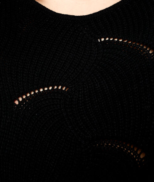 Chunky knit jumper black.