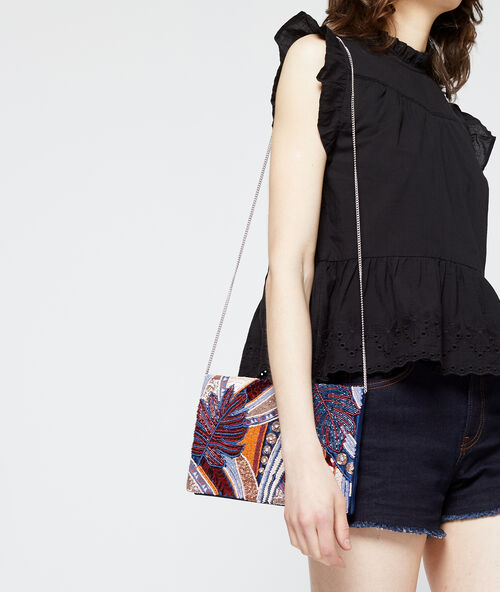 Sequin clutch bag  multicoloured.