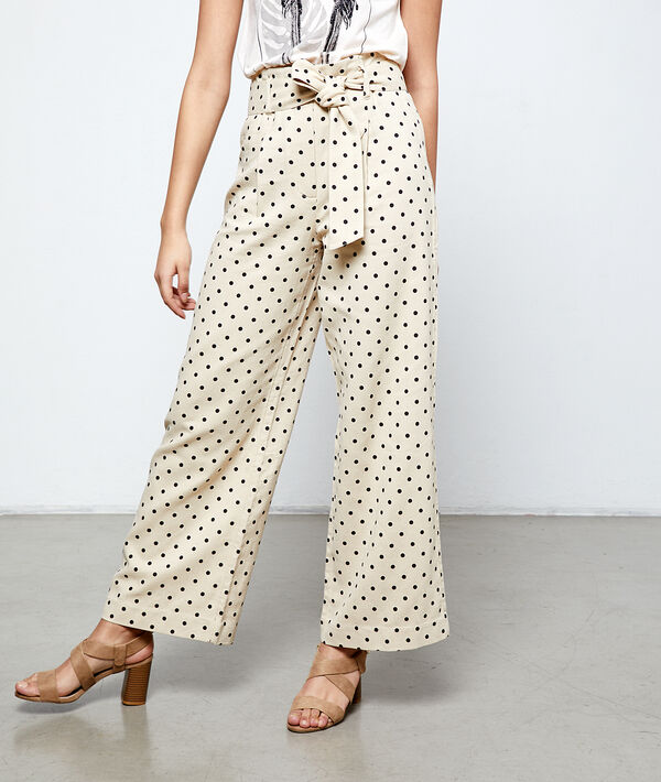 Wide leg trousers in dots Wide leg trousers in dots