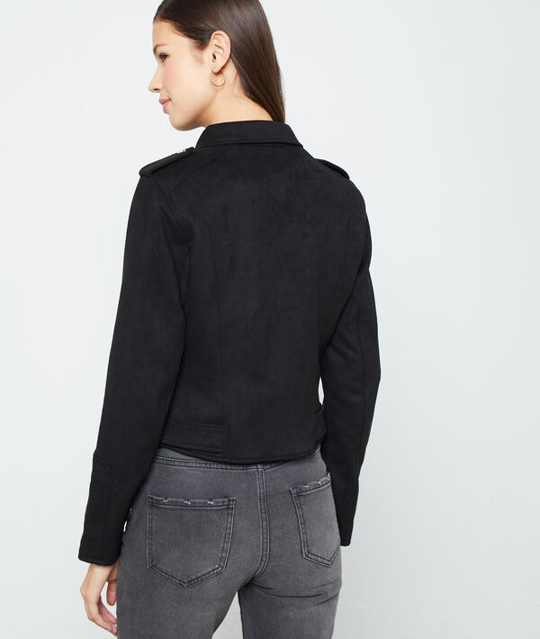 Biker jacket in suede effect Biker jacket in suede effect