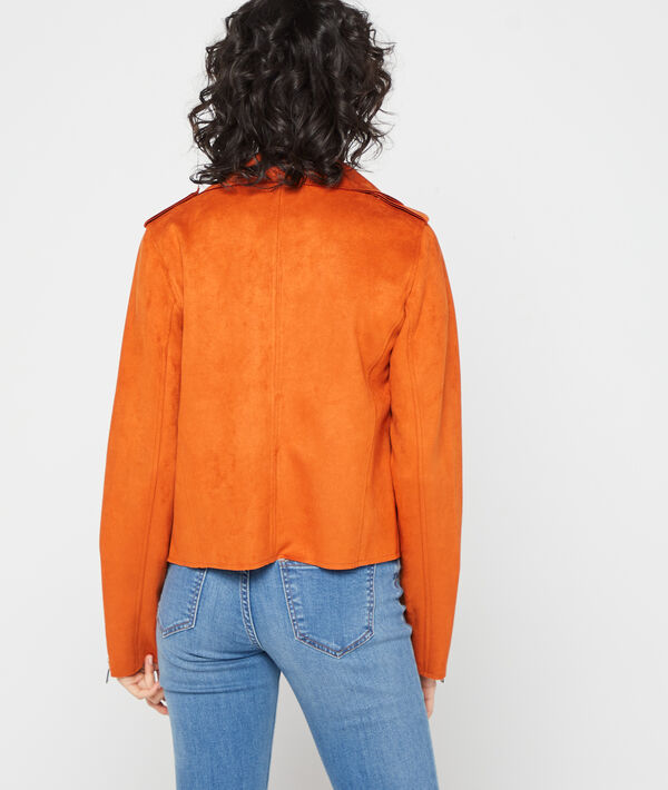 Biker jacket in a suede effect Biker jacket in a suede effect