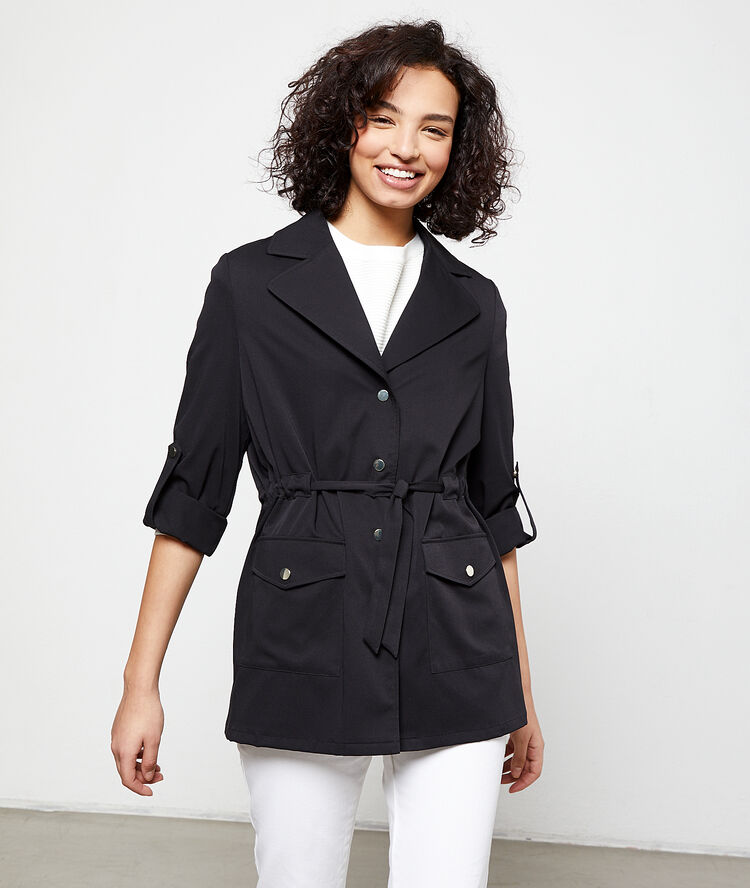 Short length trench black.