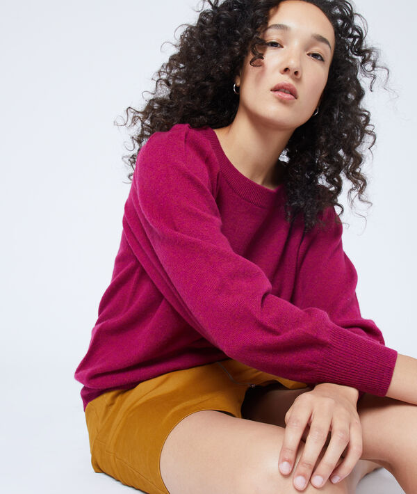 Cashmere jumper with balloon sleeve Cashmere jumper with balloon sleeve