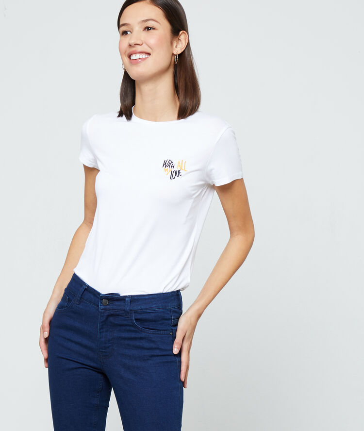 "with all my love" broderie t-shirt off white.