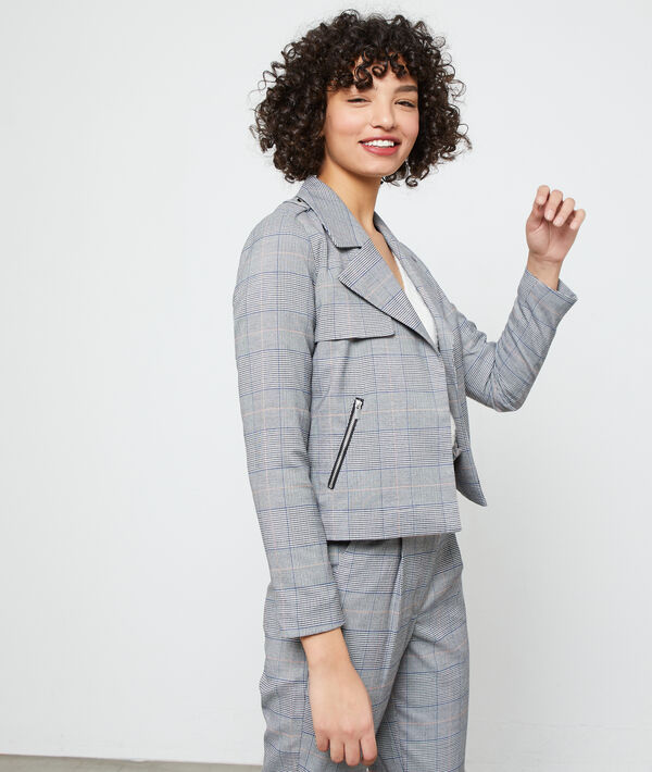 Biker jacket in check Biker jacket in check