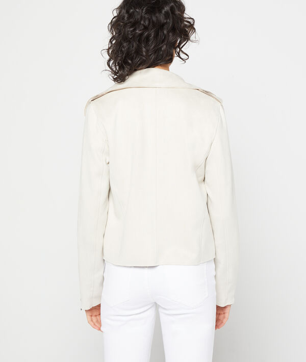 Biker jacket in a suede effect Biker jacket in a suede effect