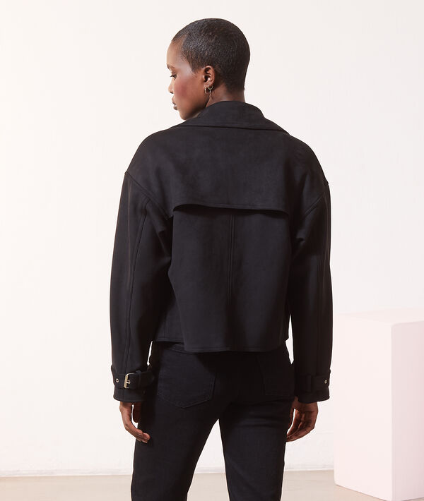 Biker jacket in a suede look Biker jacket in a suede look