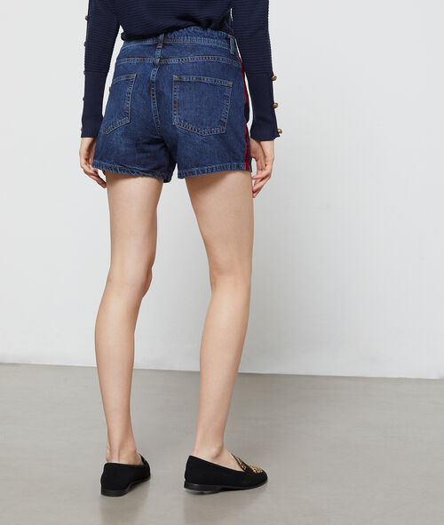Jean shorts with side stripe Jean shorts with side stripe