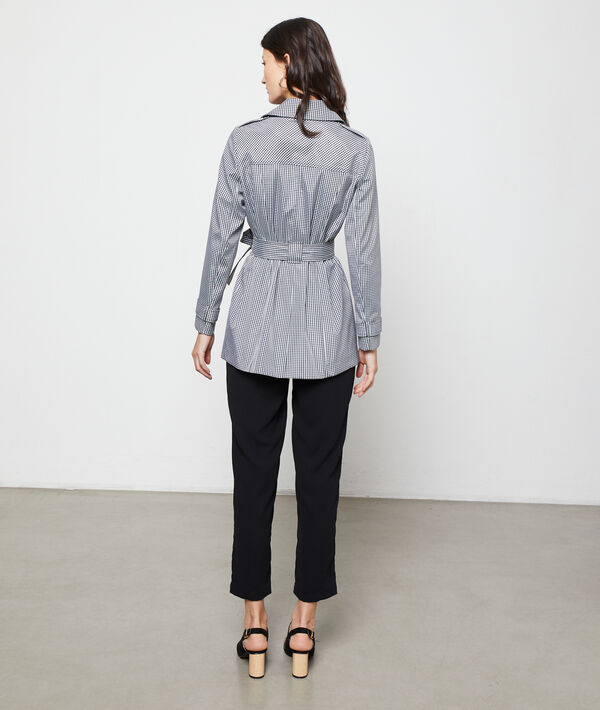 Gingham print trench Gingham print trench