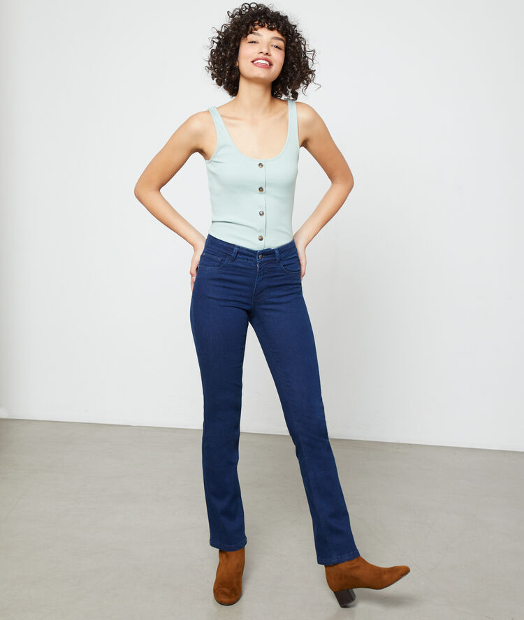 Buttoned tank top almond.