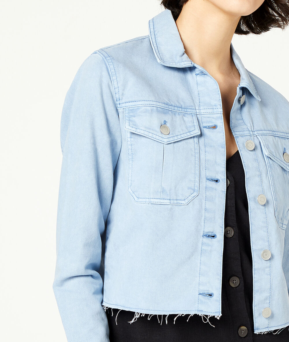 Denim jacket blue sky.