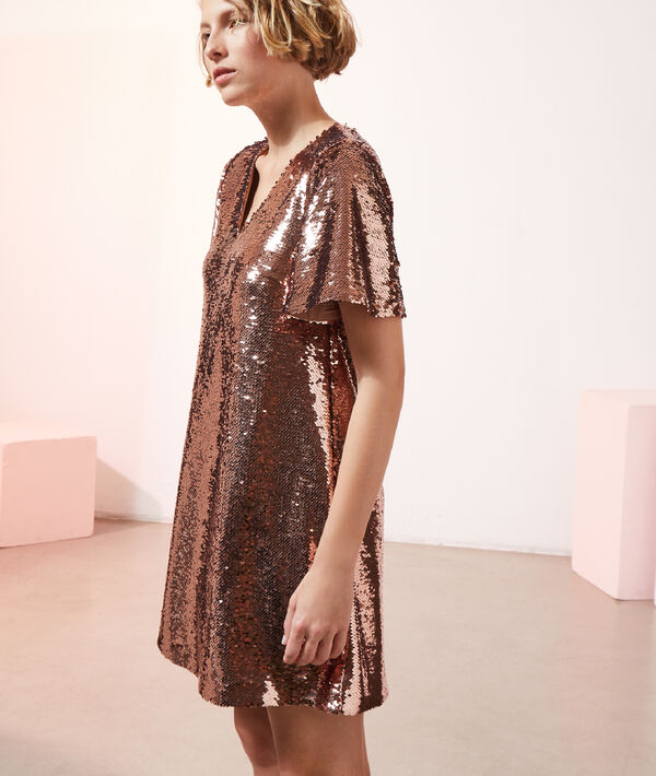 Robe à sequins manches volants Robe à sequins manches volants