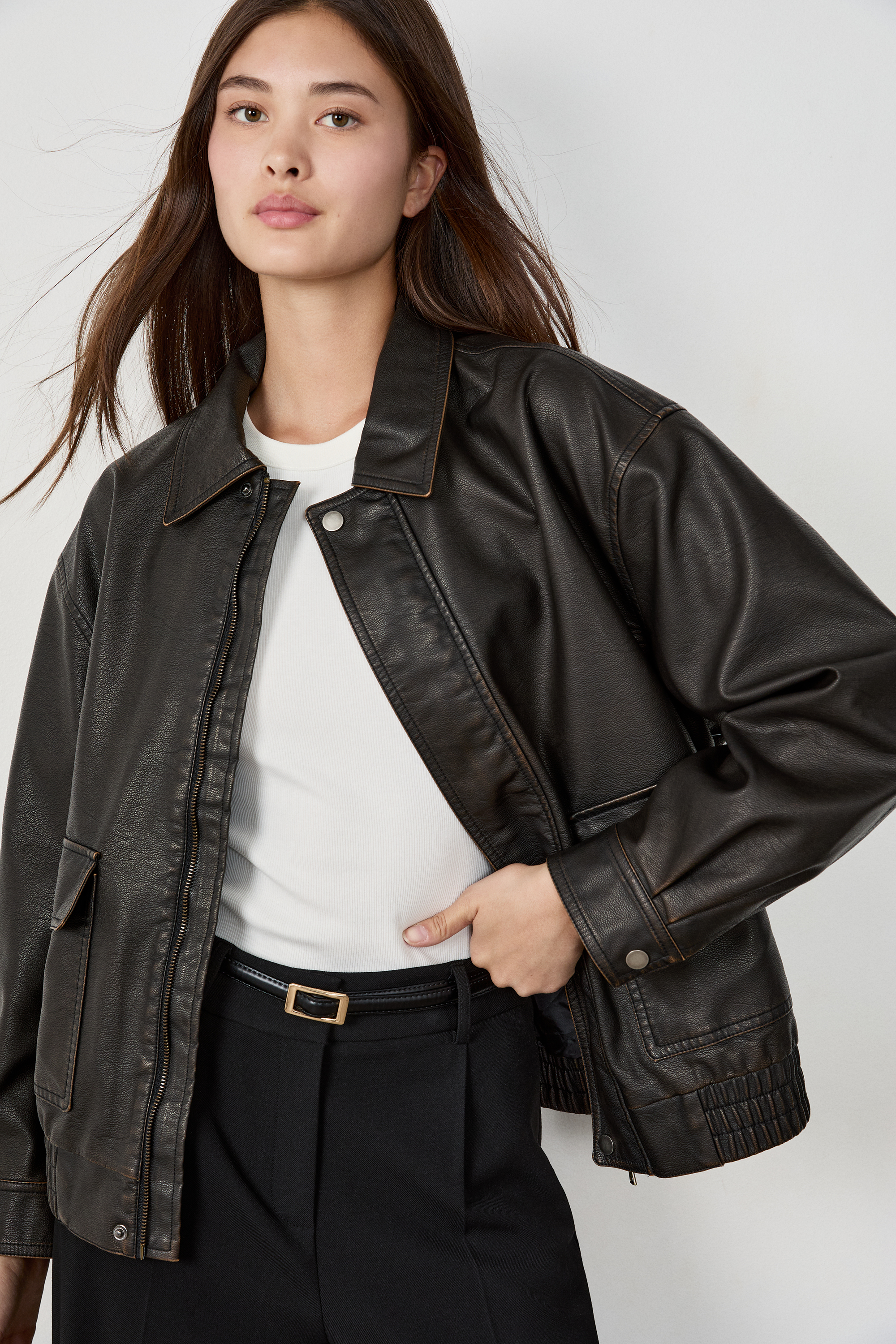 Leather-effect jacket - CHARLIE - CHOCOLAT - ETAM