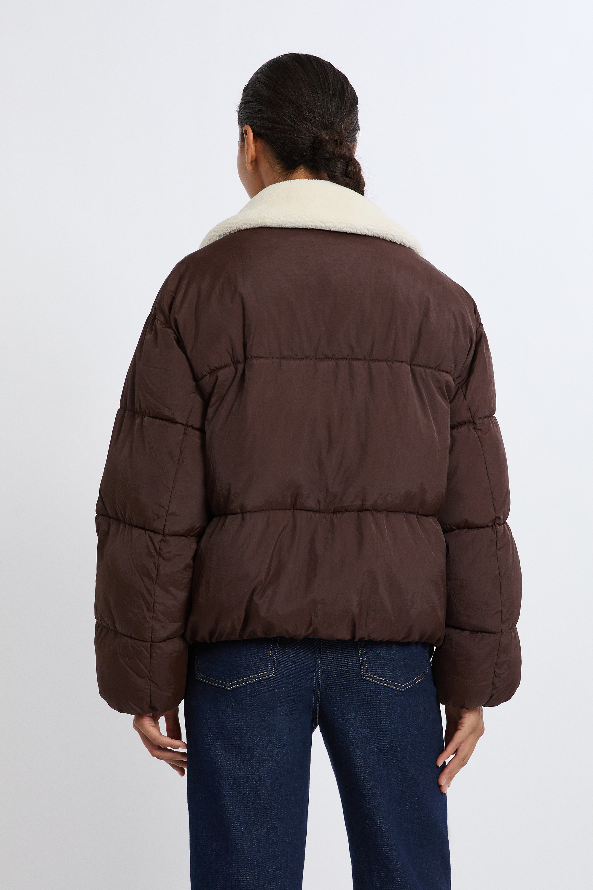 Short Quilted Puffer Jacket - MICHOU - MARRON - ETAM