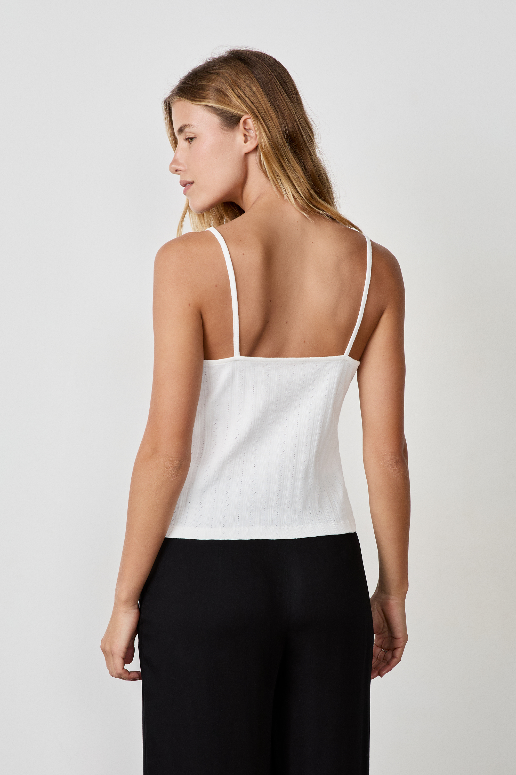Cotton Tank Top with Thin Straps - ANITA - ECRU - ETAM