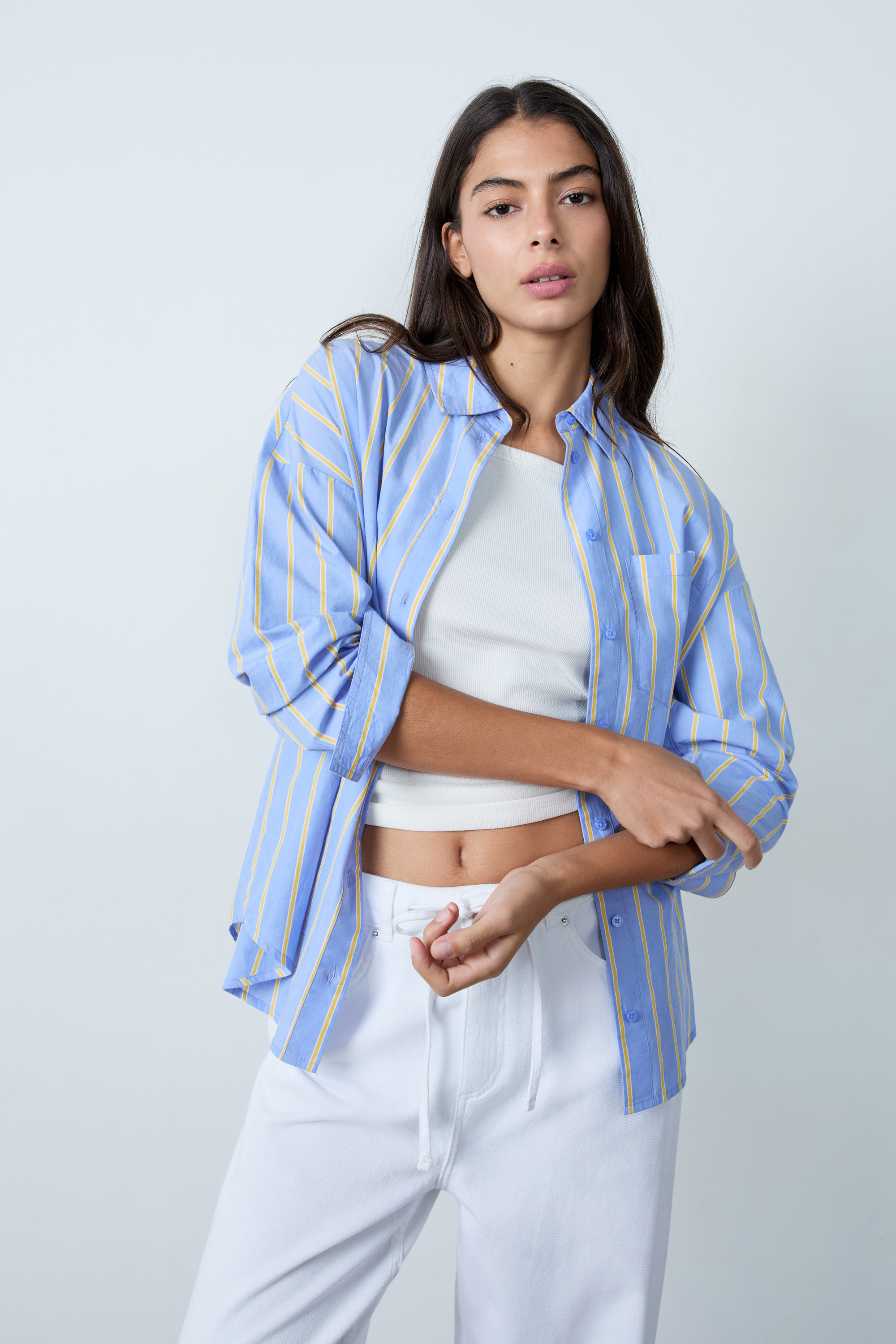 Long-sleeved striped shirt - ELEANOR RAY - FAIENCE - ETAM