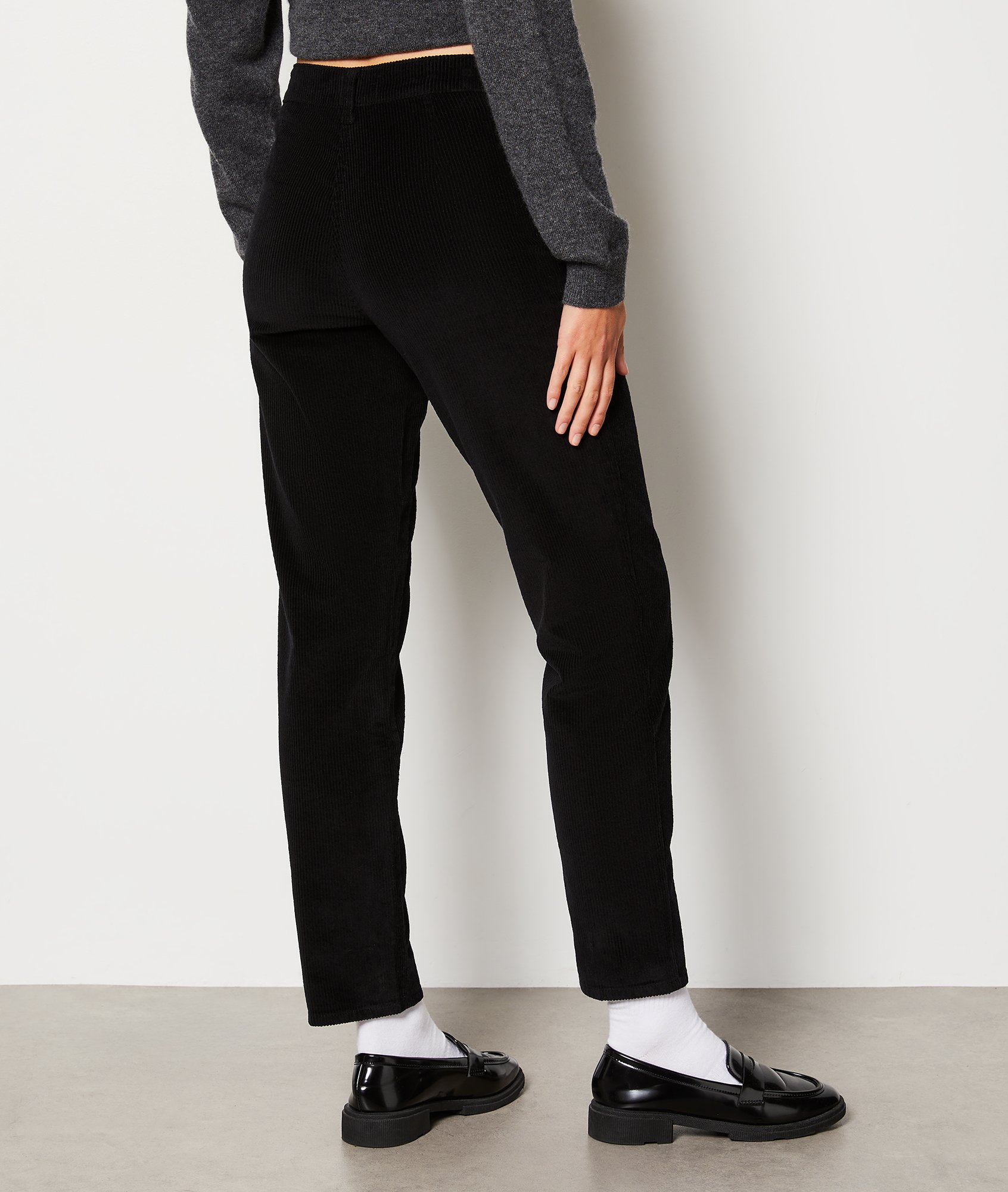 ENOF イナフ pear skin pants 01 BLACK ENOF（イナフ）BASIC STRAIGHT