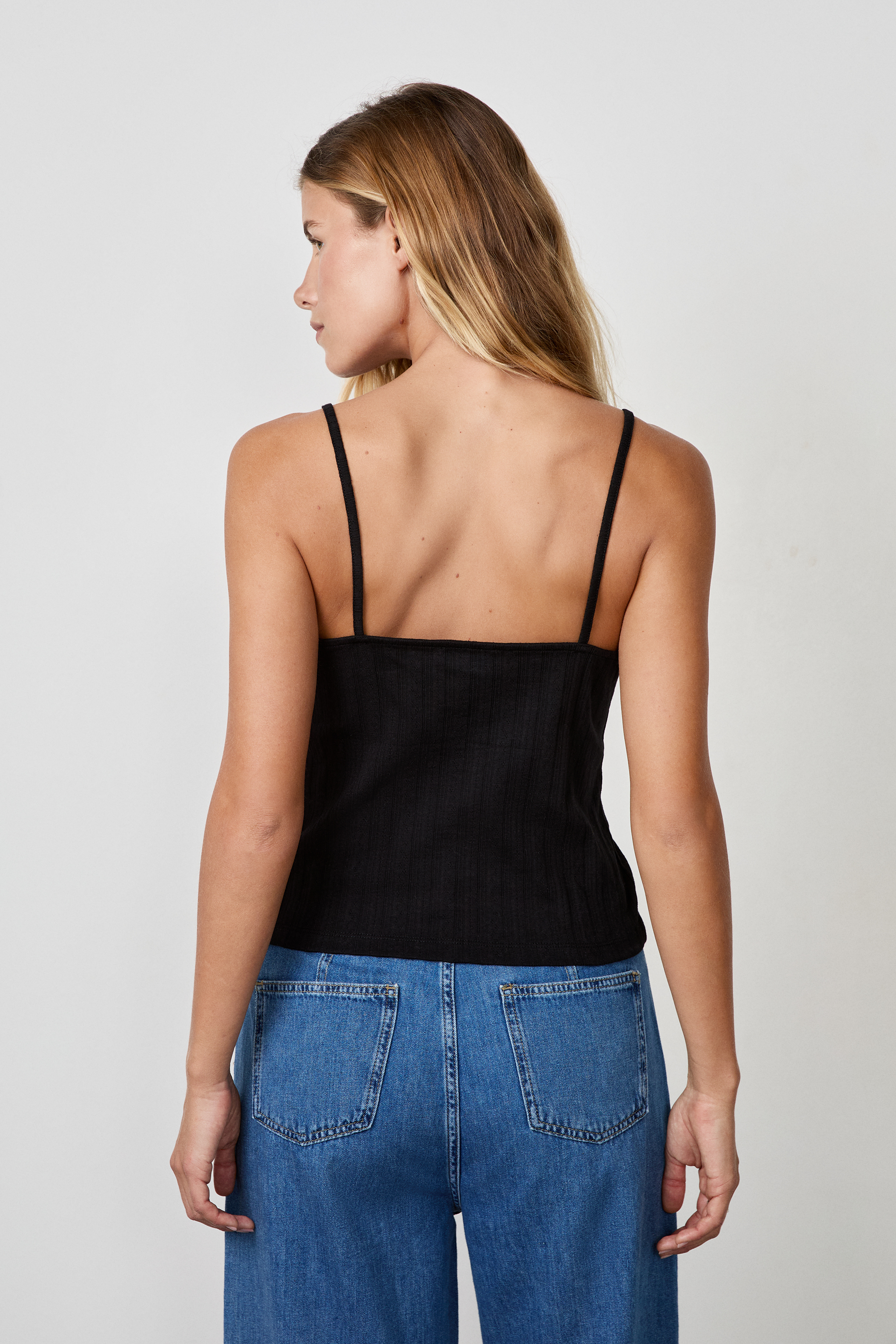 Cotton Tank Top with Thin Straps - ANITA - NOIR - ETAM