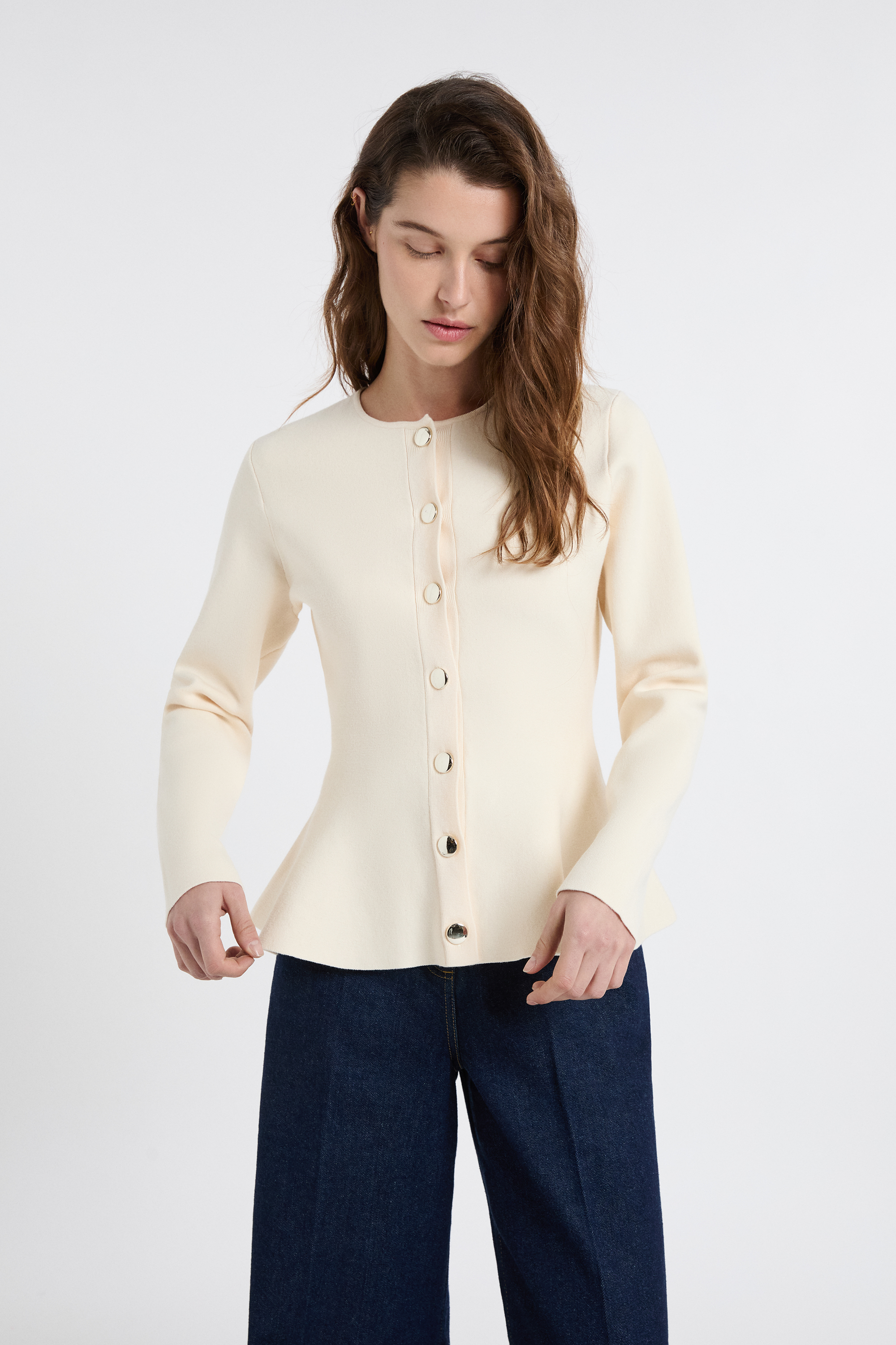 Blouse Débardeur Peplum Etam Kaki Avec Dentelles - Taille M/38 Environ, Occasion Très Bon état