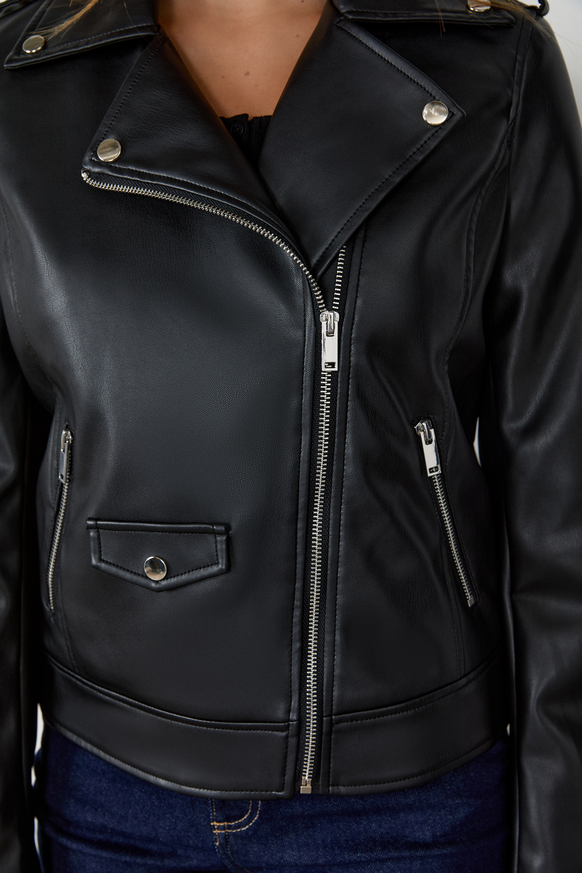 Faux Leather Jacket - EJIA - NOIR - ETAM