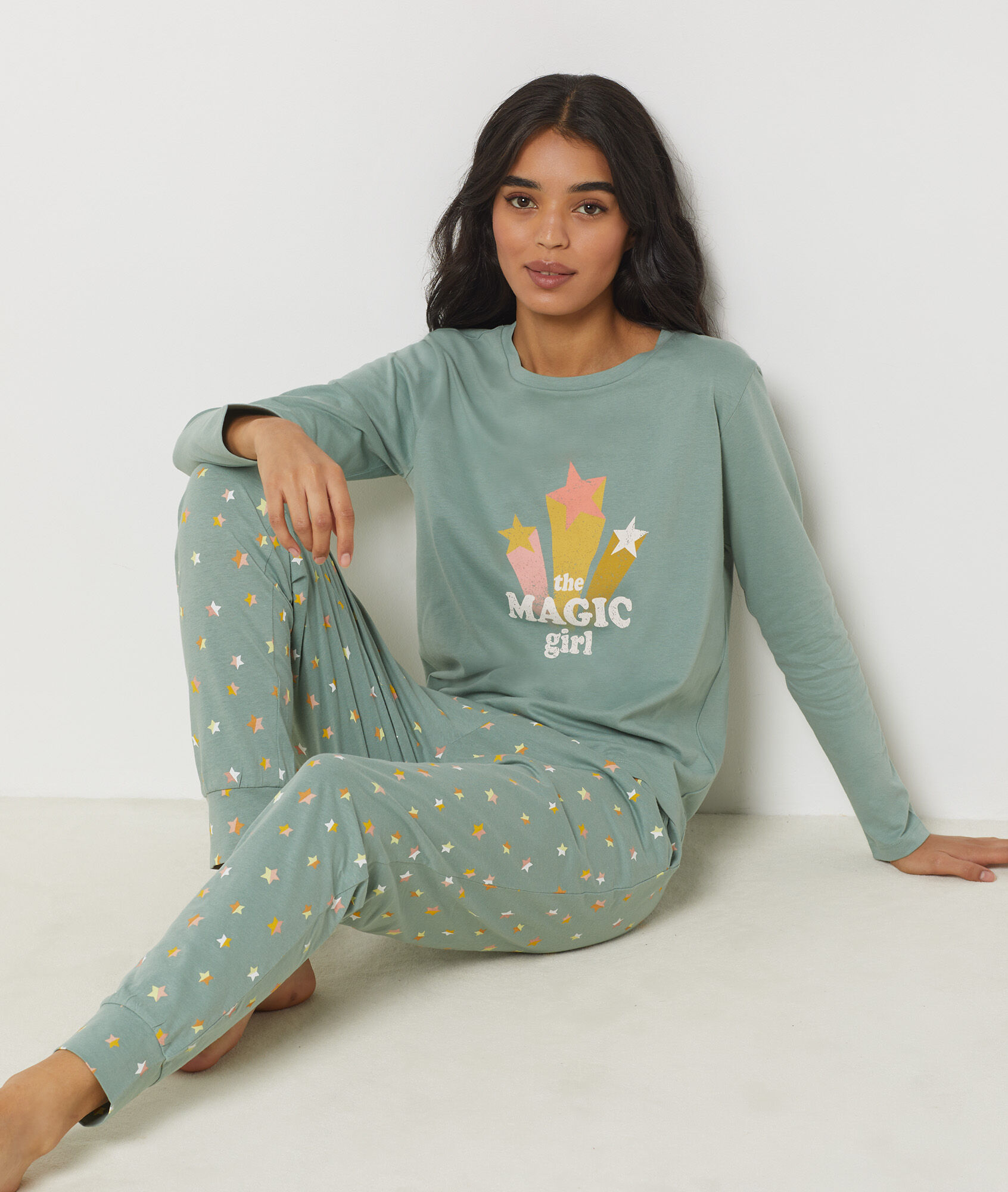 Pajama Pants PALMYRE VERT NIL ETAM