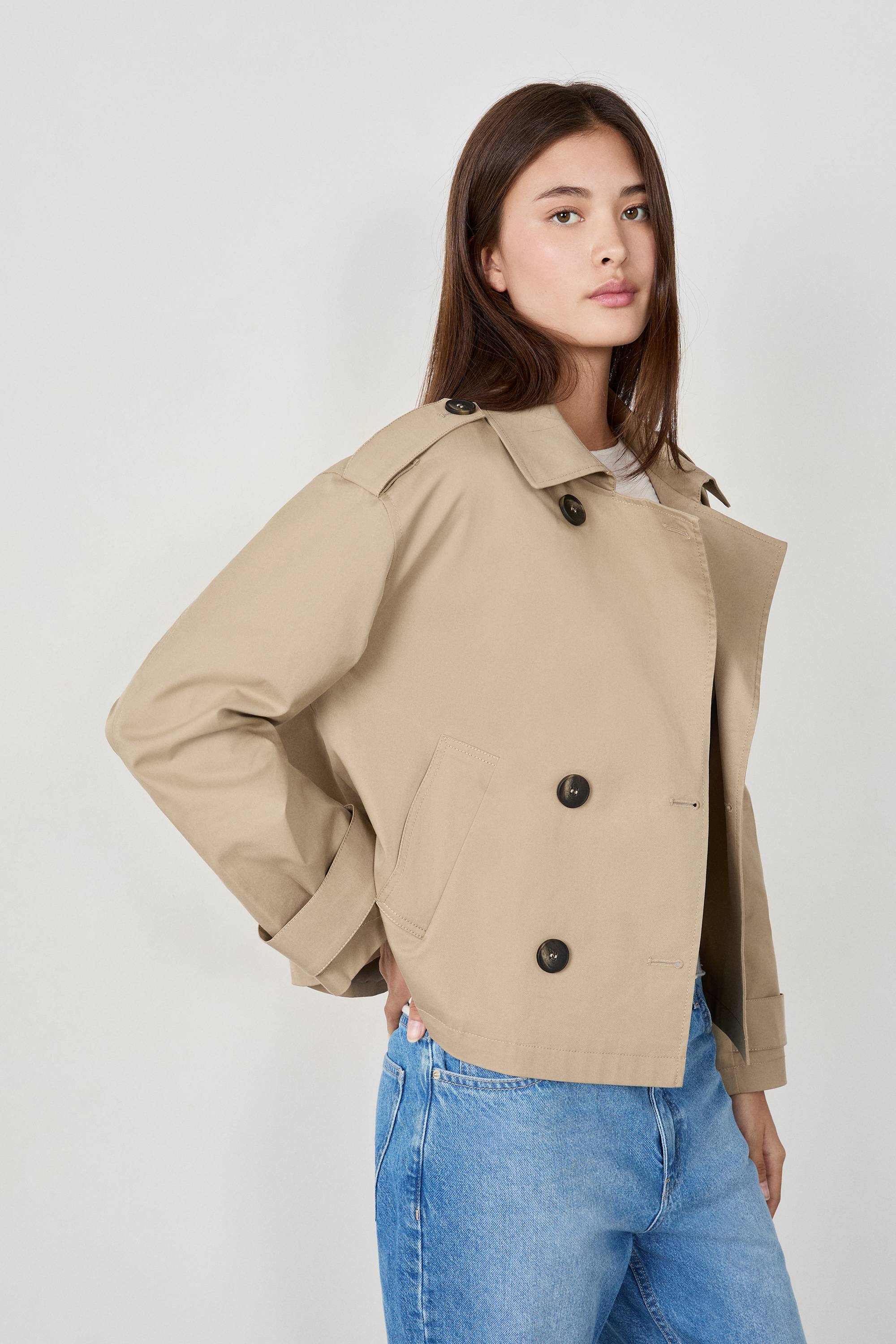 Short Trench Coat - SAMPAN - PRET A TEINDRE - ETAM
