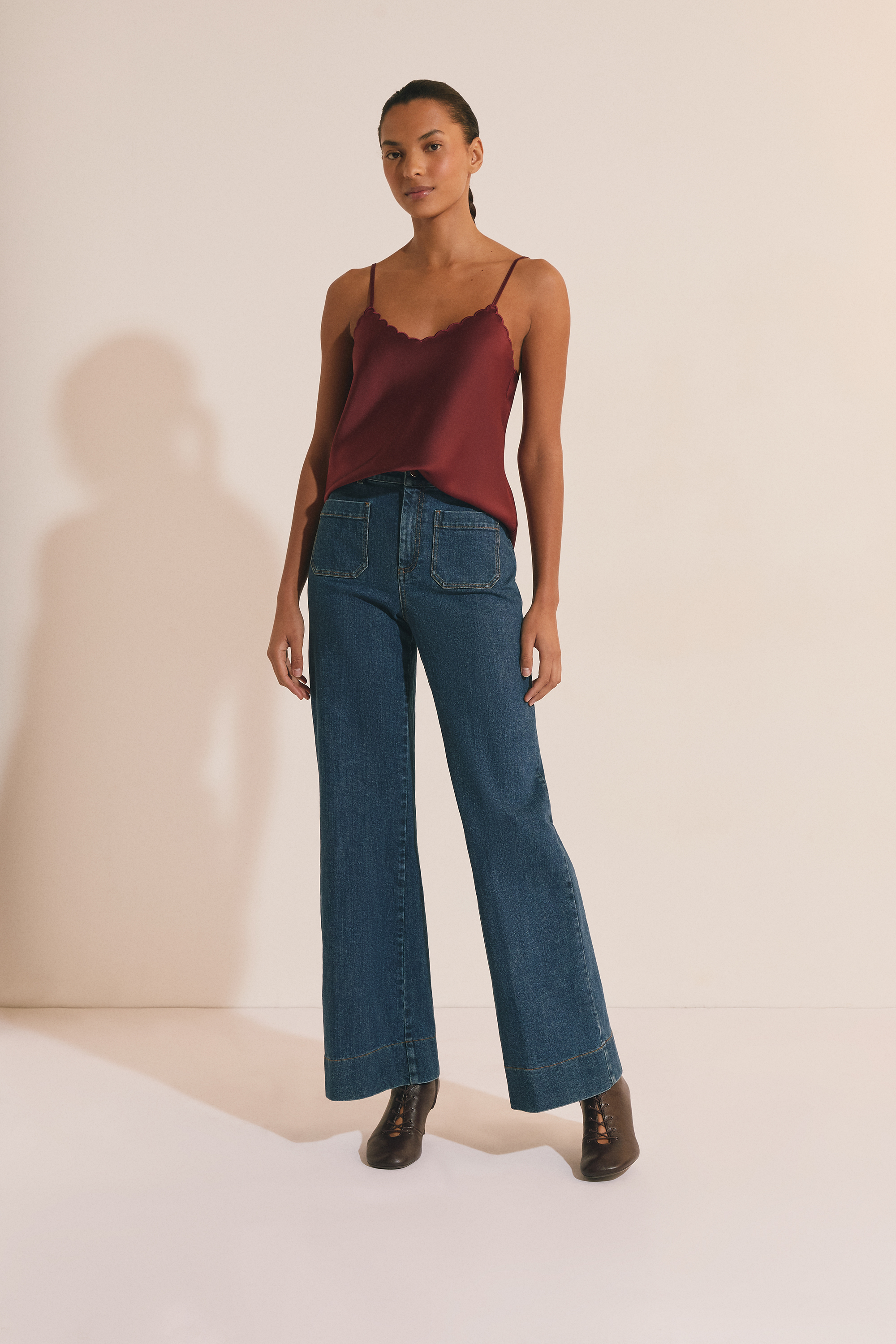 Satin Camisole - EDORI - BORDEAUX GRENAT - ETAM