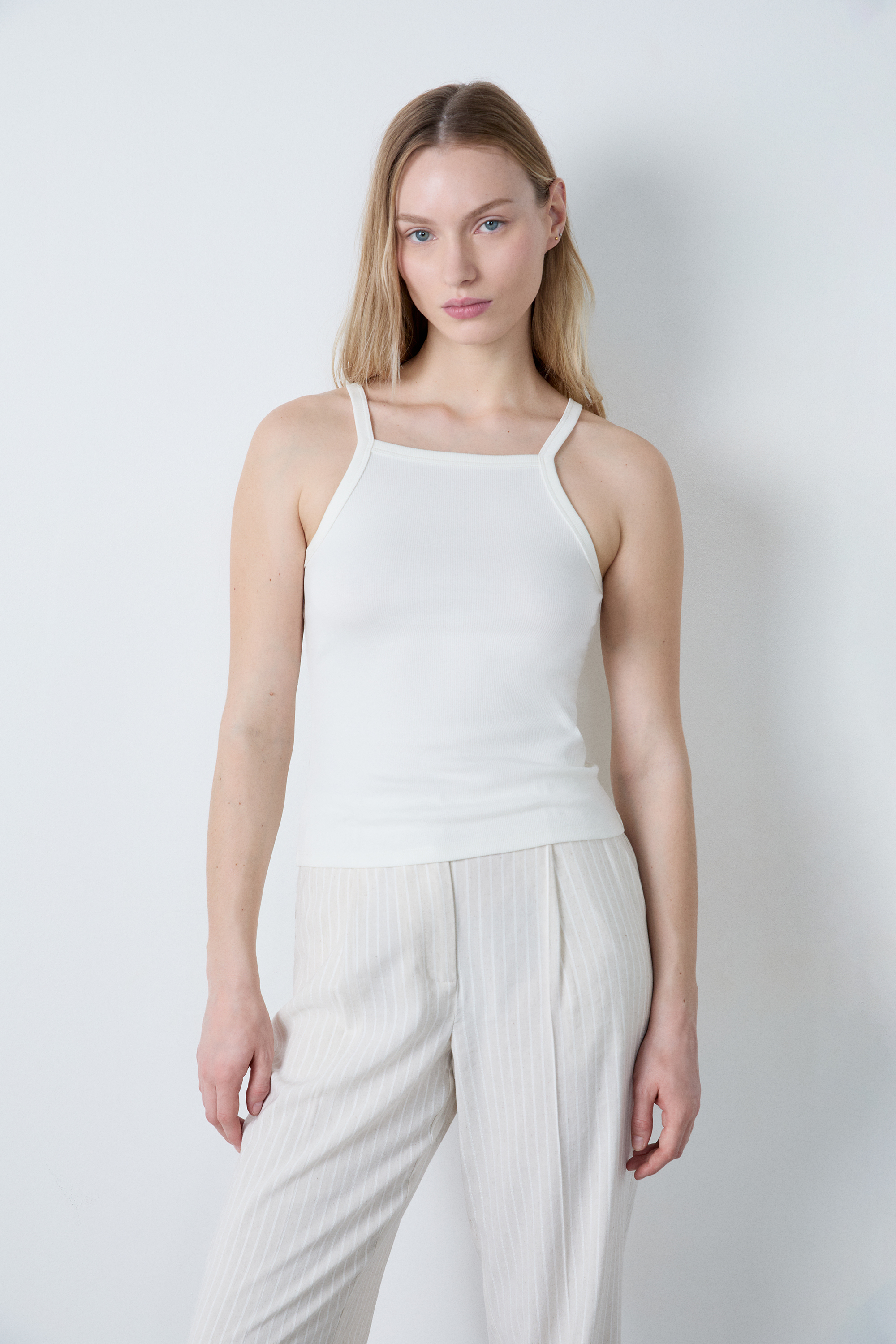 Ribbed Cotton Tank Top - NEW STEFFIE - BLANC - ETAM